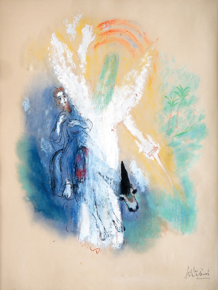 Balaam and the Donkey by Reuven Rubin