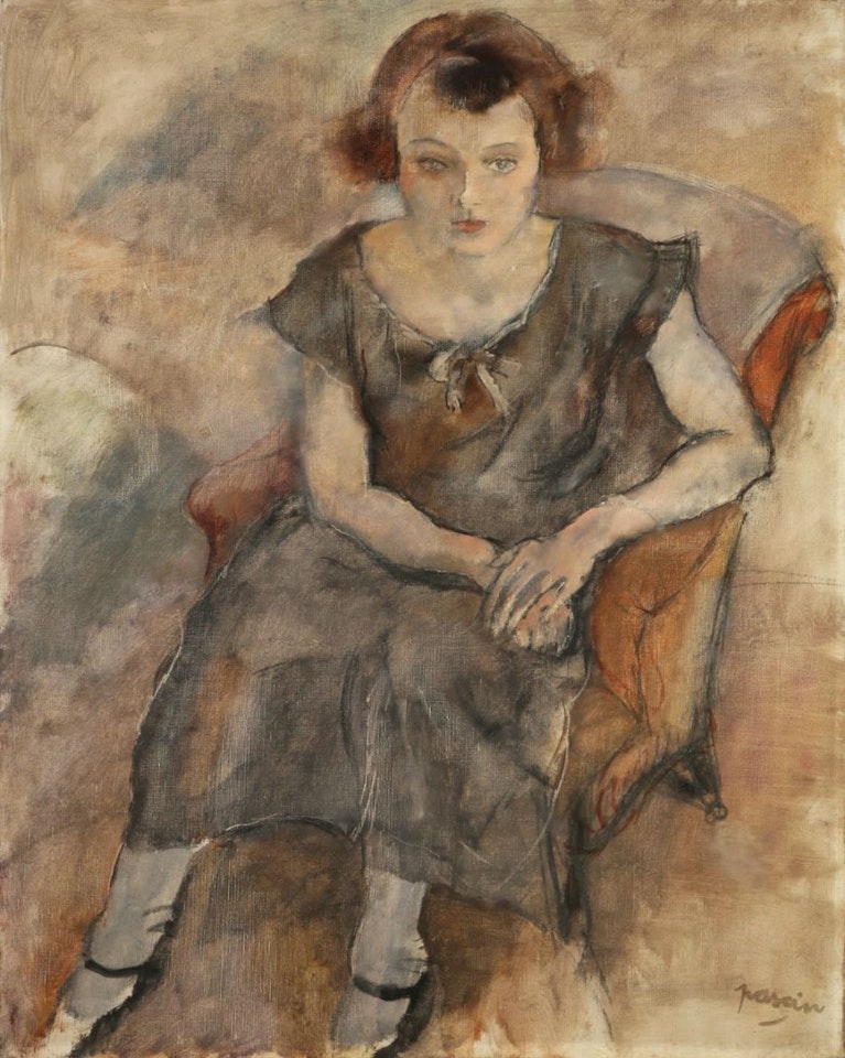 Sitting Girl by Jules Pascin