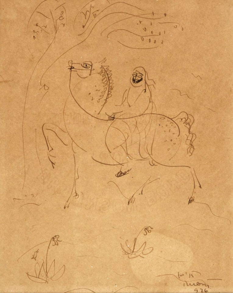 A Horse and His Rider by Reuven Rubin