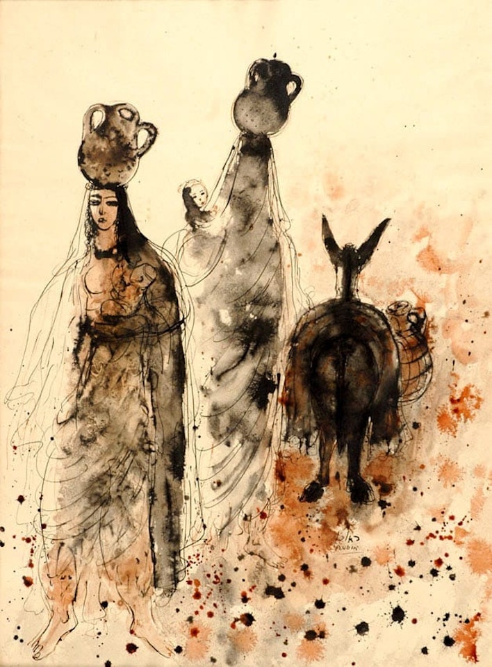 Jug Carriers by Reuven Rubin