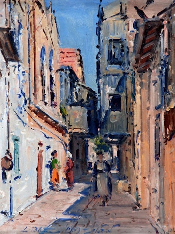 Figures in the Old City by Ludwig Blum