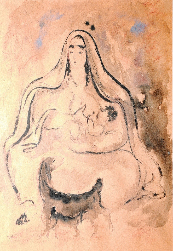 A Mother and Her Son by Reuven Rubin