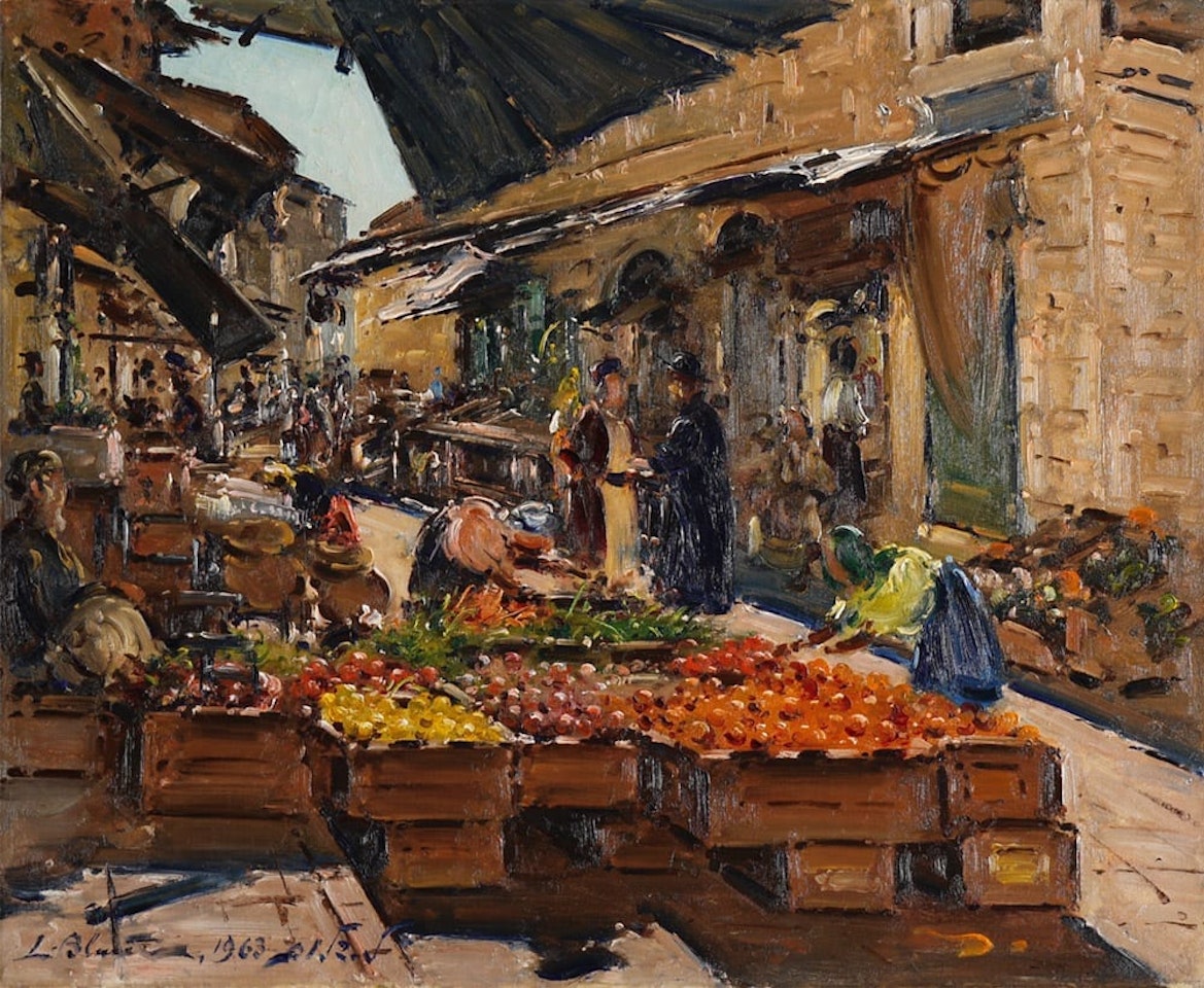 Market at Mea She"arim, Jerusalem by Ludwig Blum
