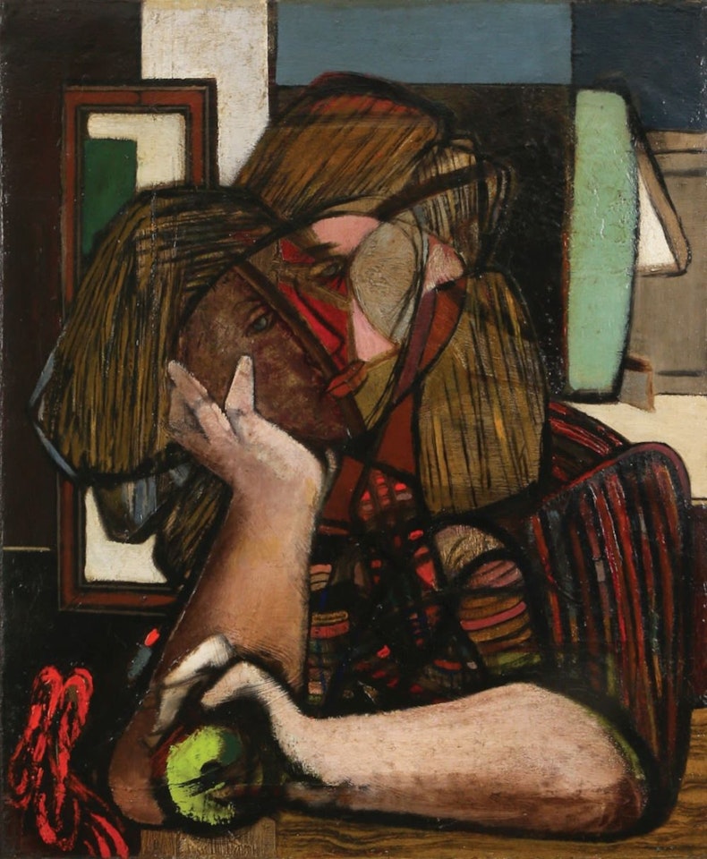 Woman at the Window with an Apple by Jankel Adler