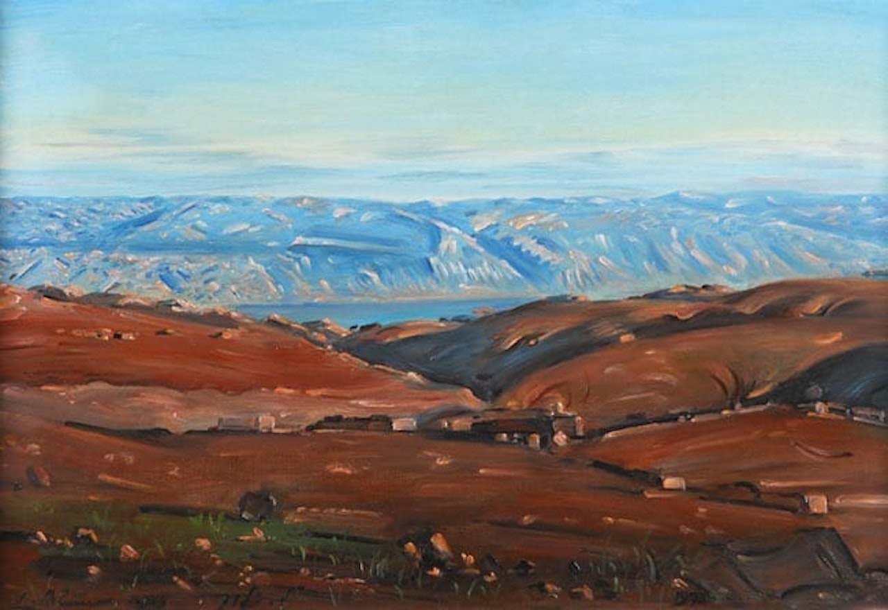 View of Sea of Galilee by Ludwig Blum