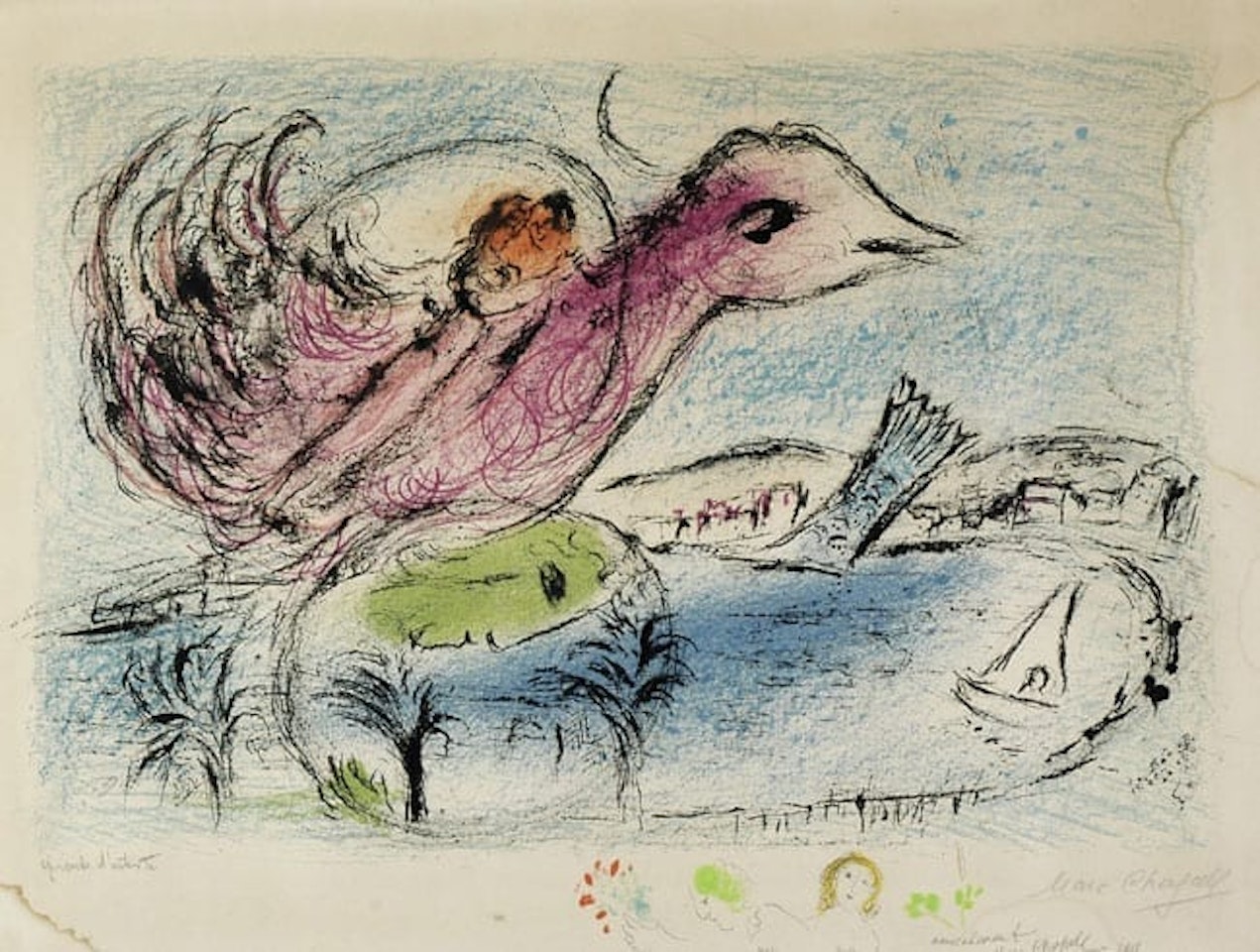 Marc Chagall The Artist and his Wife by Marc Chagall
