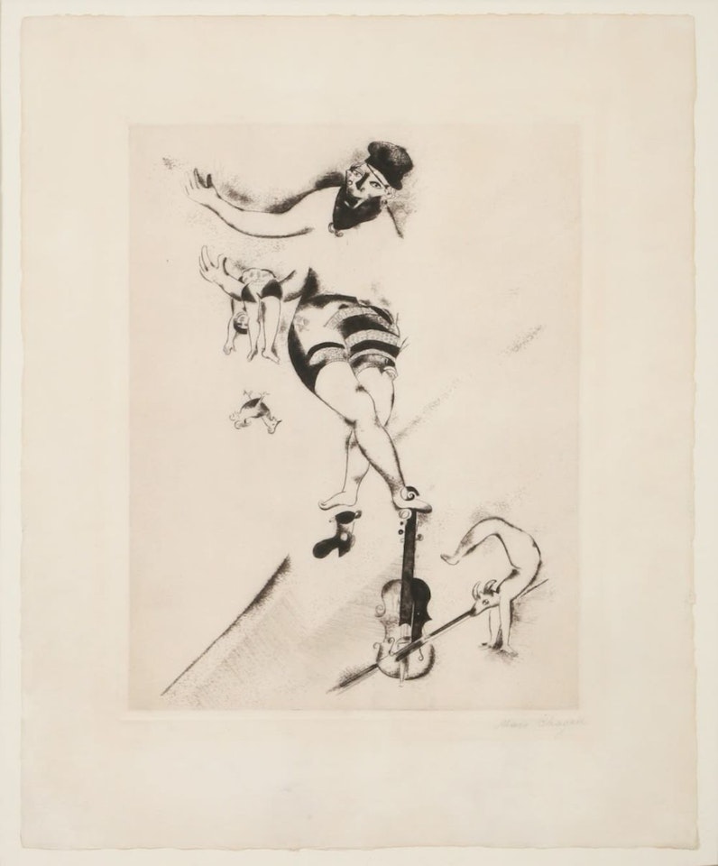 L"acrobate Au Violon by Marc Chagall
