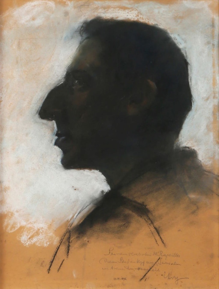 Male Head in Profile; A Study for “Jerusalem” by Lesser Ury