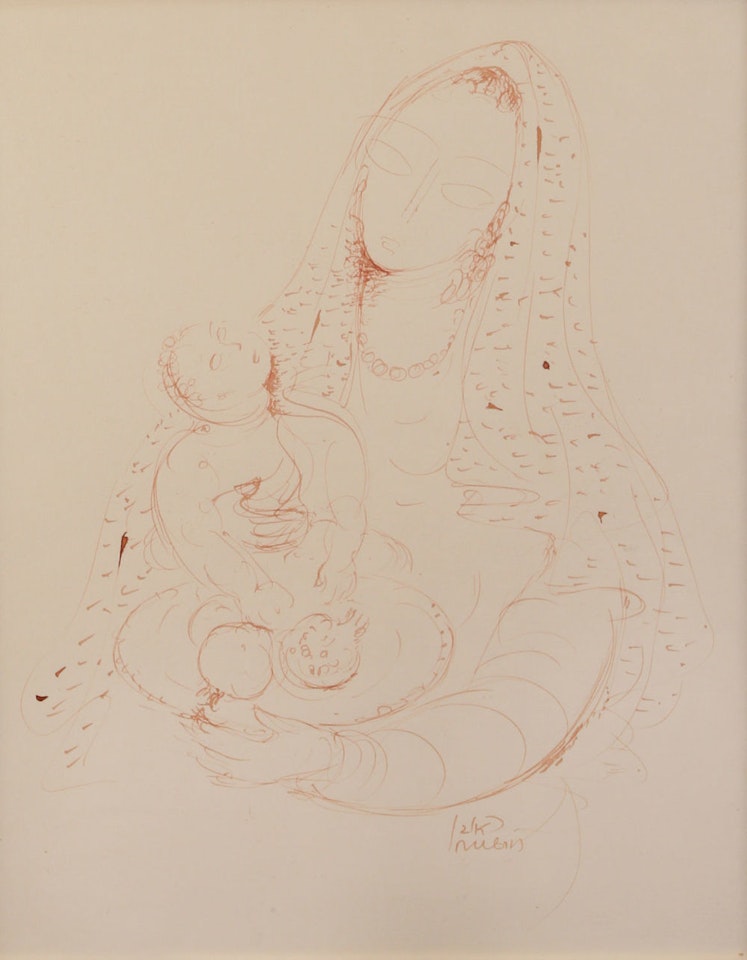 Woman and Baby by Reuven Rubin