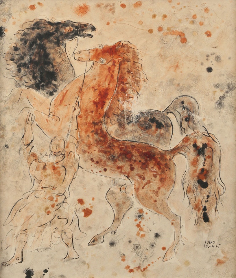 Cavalier with Horses, by Reuven Rubin