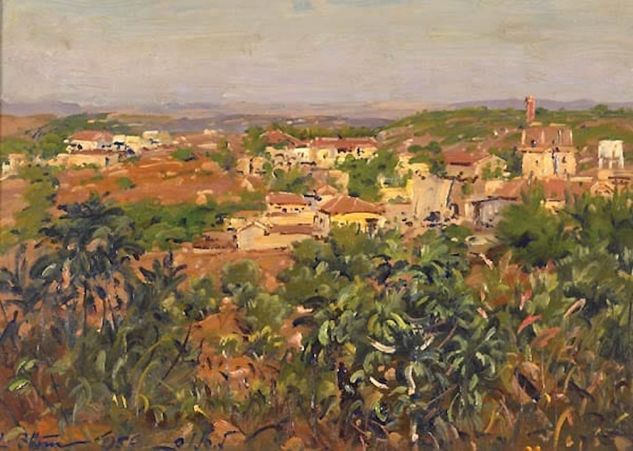 A Village in the Yehuda Mountains by Ludwig Blum