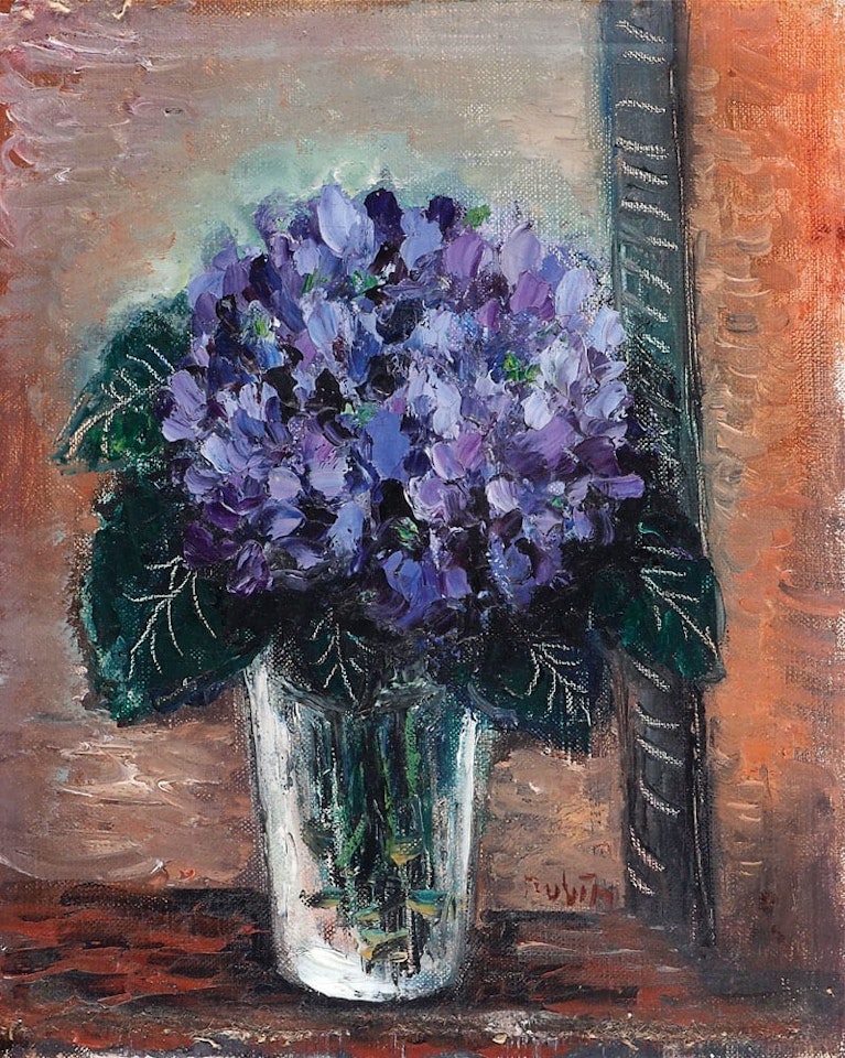 Purple Flowers by Reuven Rubin