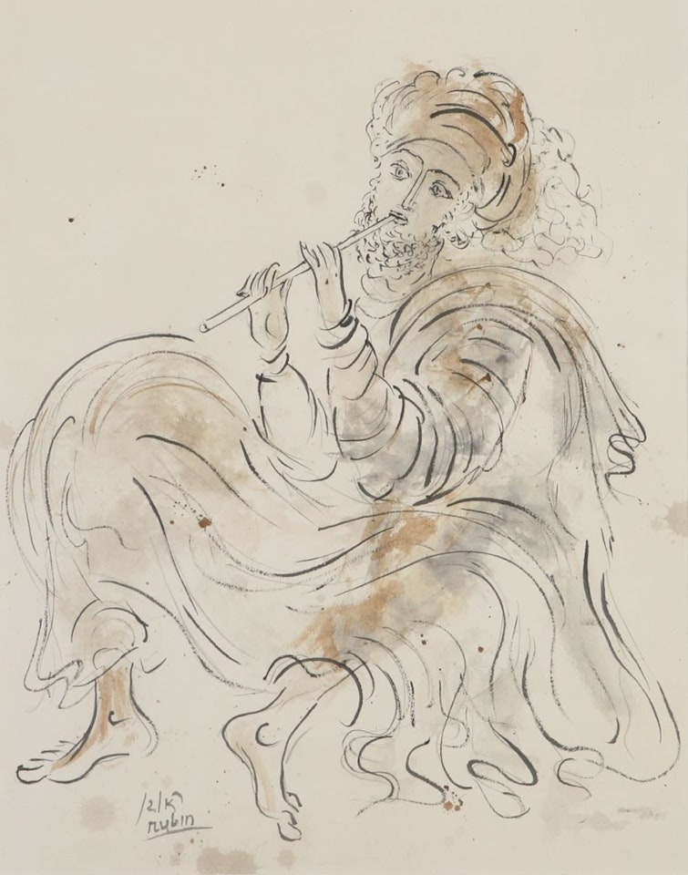 Flutist by Reuven Rubin