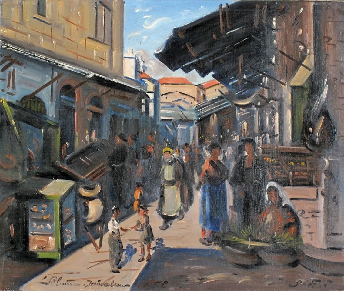 Marketplace in Jerusalem by Ludwig Blum