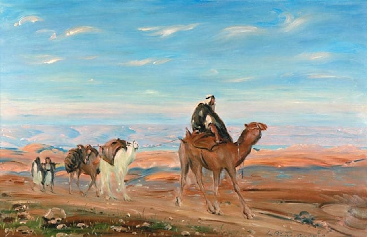 Ludwig Blum Camels on the Way to Jerusalem by Ludwig Blum