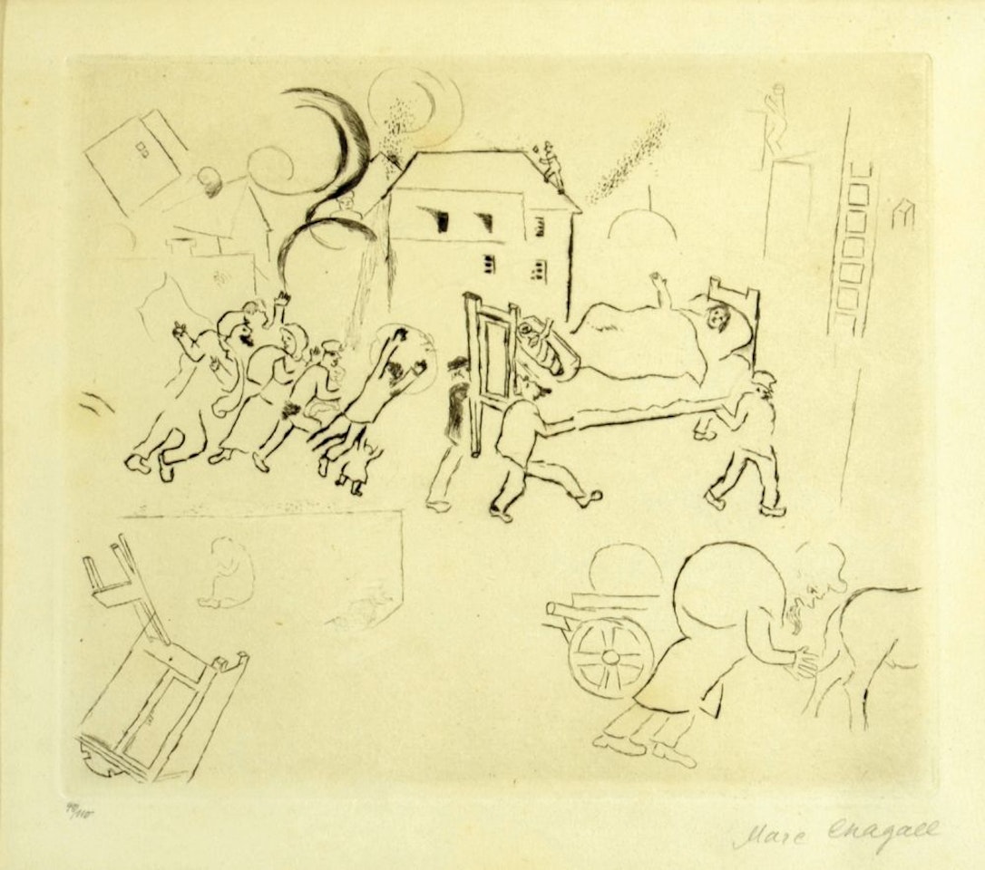 Feuer in der Stadt (Fire in the Town) by Marc Chagall