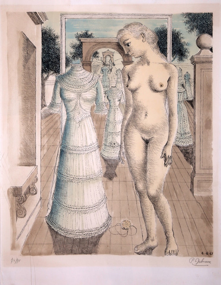 La Robe de Dimanche by Paul Delvaux