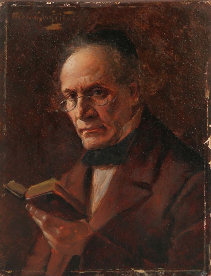 Jewish Figure Reading by Alois Heinrich Priechenfried