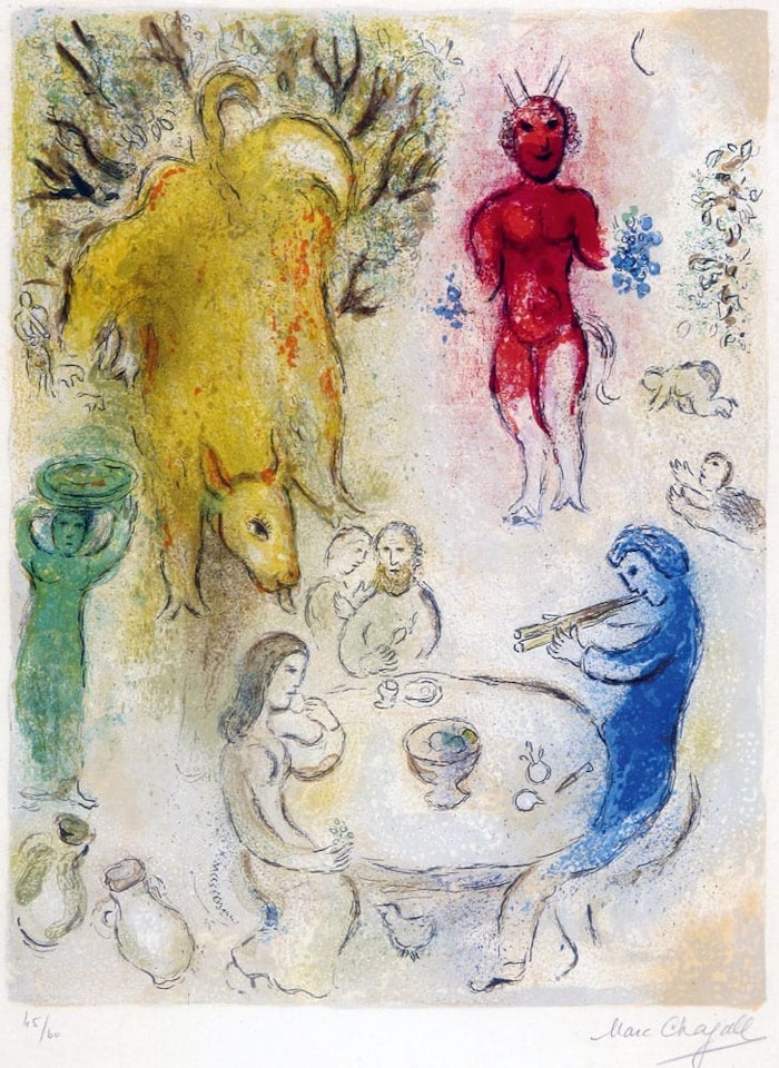 Daphnis and Chloe: Pan"s Banquet by Marc Chagall