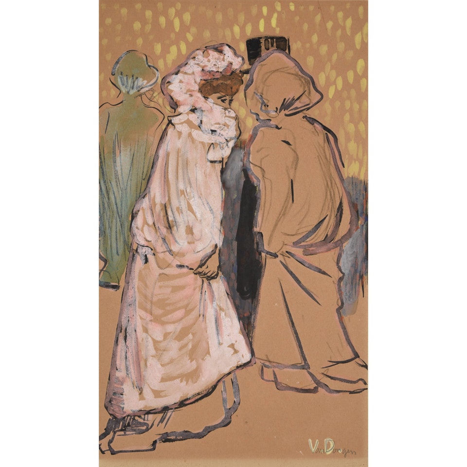 The pink coat by Kees van Dongen