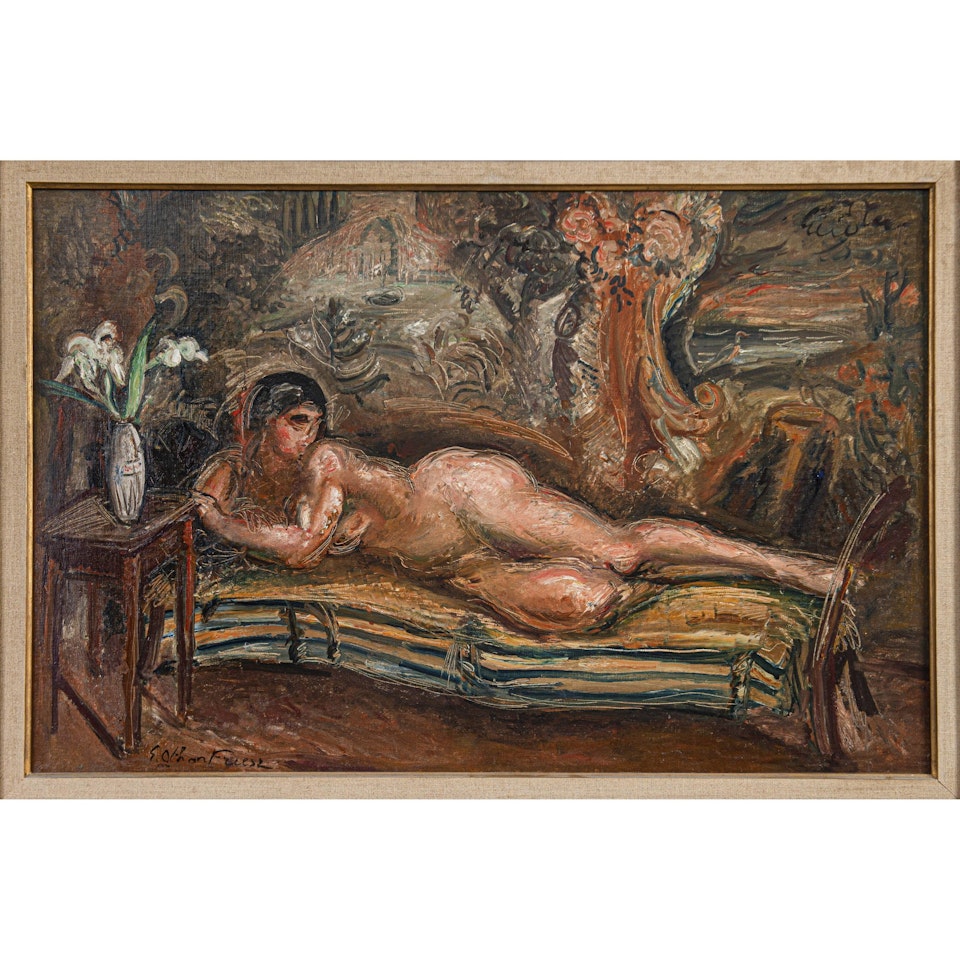Odalisque on a couch by Othon Friesz