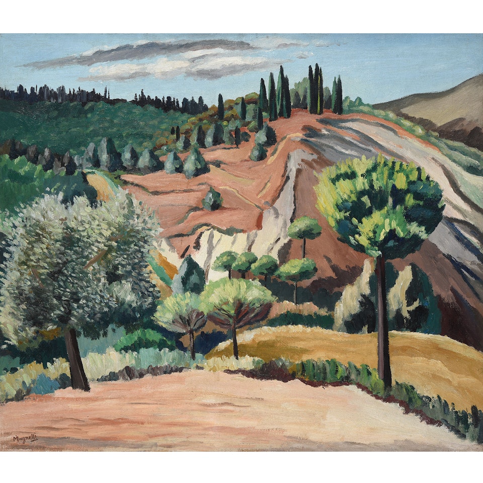 Campagna Senese (Poggio di Trespite), Firenze 1926 by Alberto Magnelli