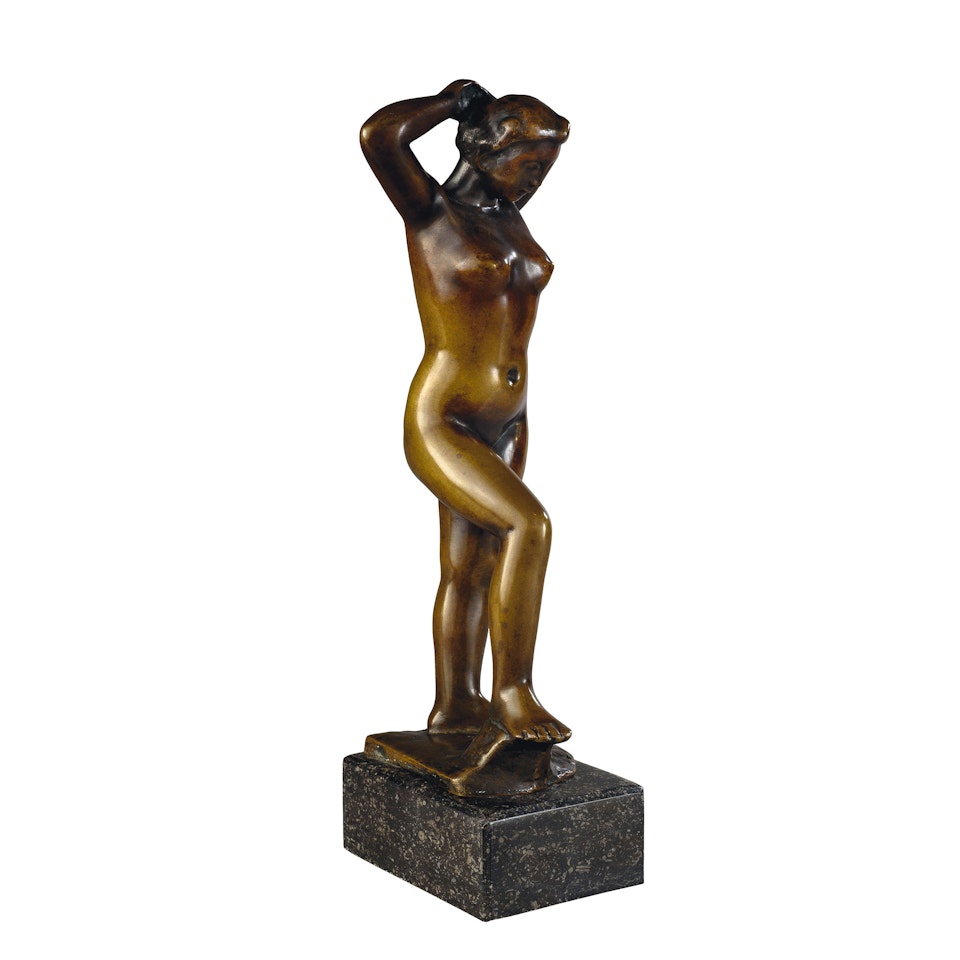 Bather standing combing her hair by Aristide Maillol