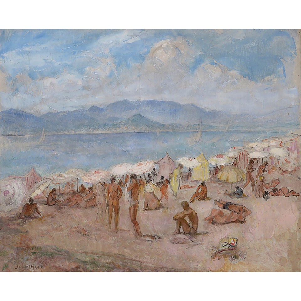 Bathers on the beach by Henri Lebasque