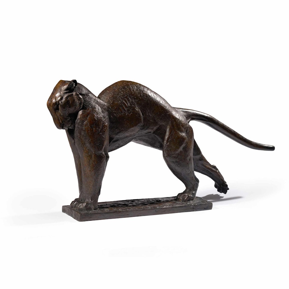 Panther stretching by Georges Lucien Guyot
