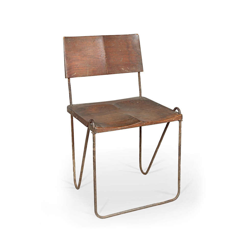 Teak and iron chair PJ-010612 by Pierre Jeanneret