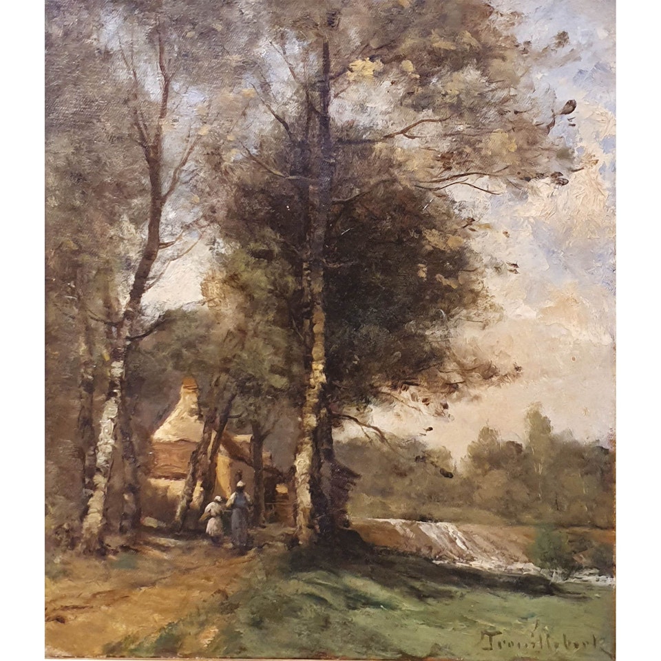 The return of the washerwomen by Paul Désiré Trouillebert