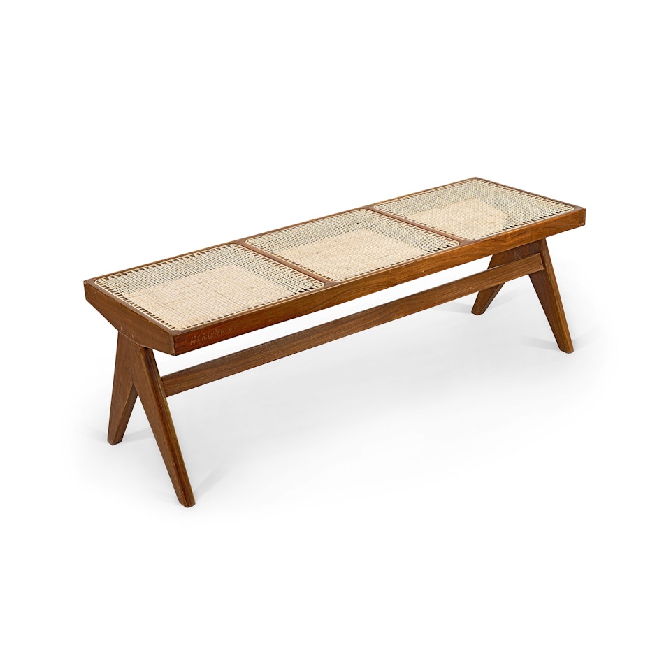 Teak bench, PJ-010905 by Pierre Jeanneret