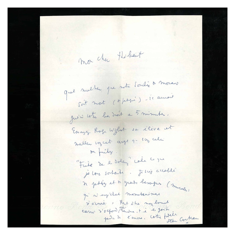 Ensemble de lettres et documents by Jean Cocteau
