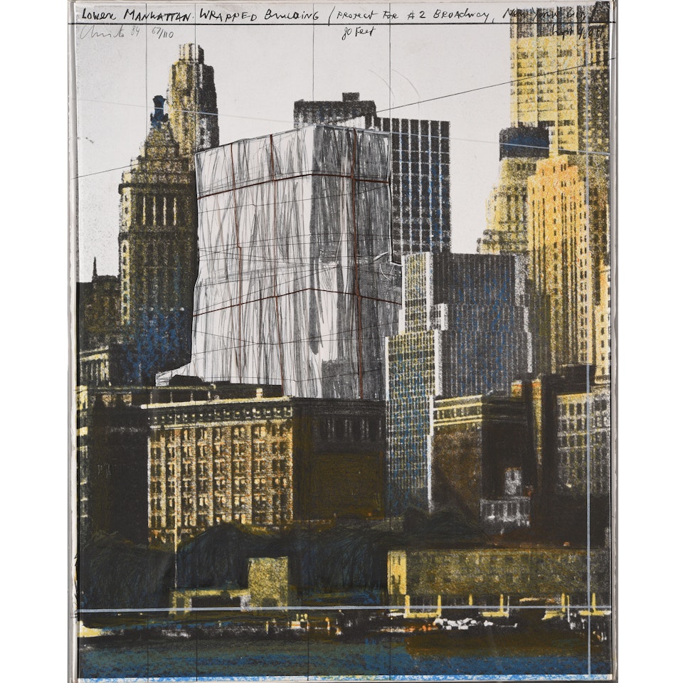 Lower Manhattan Wrapped Building, Project for 2 Broadway, New York by Christo