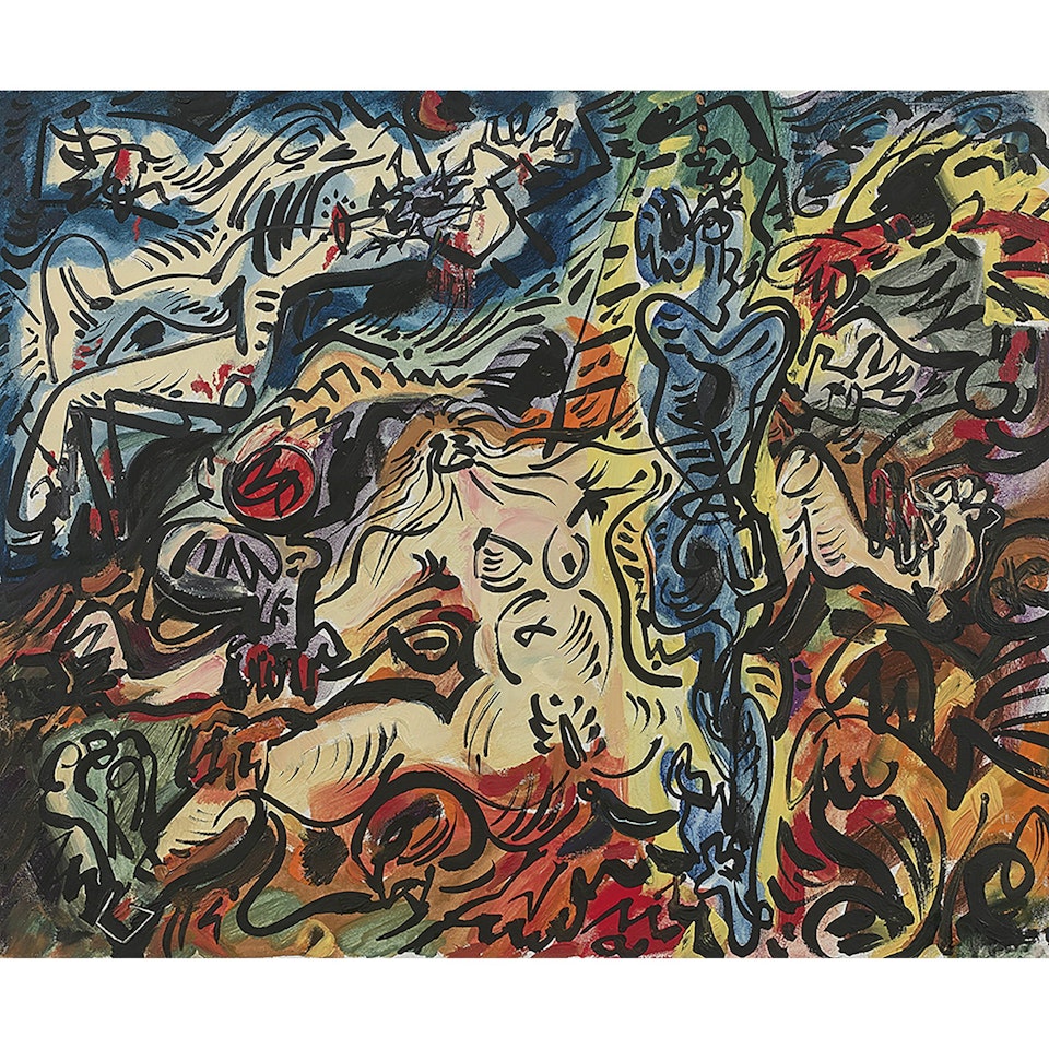 Lansquenet delirium with the hanged man by André Masson