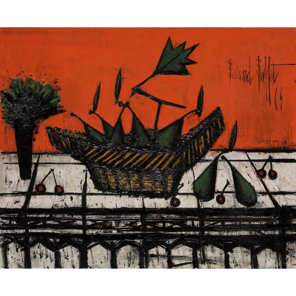 Still life with a basket of pears by Bernard Buffet