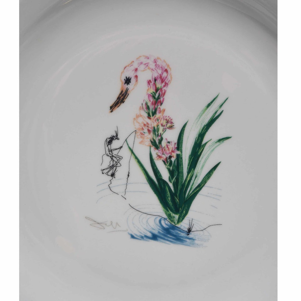 Porcelain service model of Dalinian Flowers “Romance” by Salvador Dali