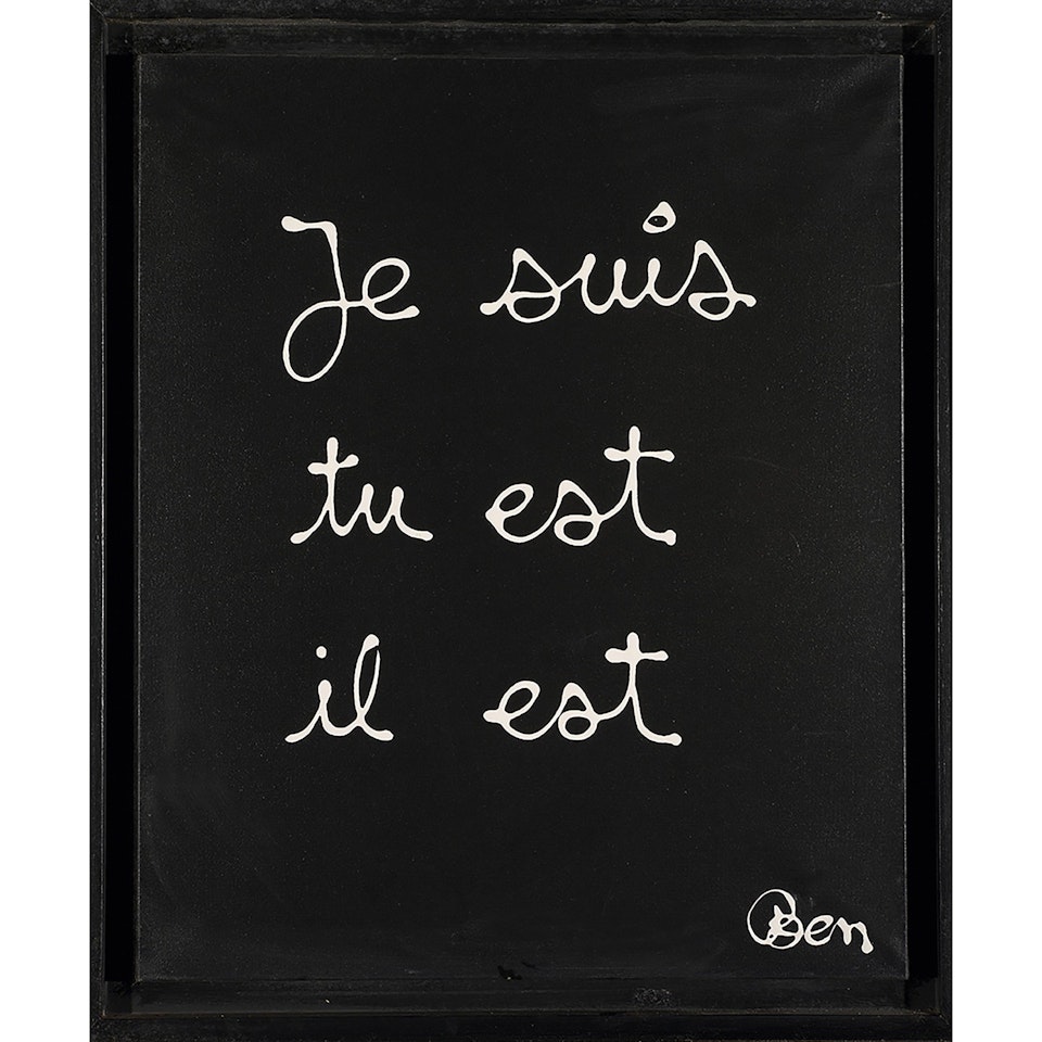 I am, you are, he is by Ben Vautier