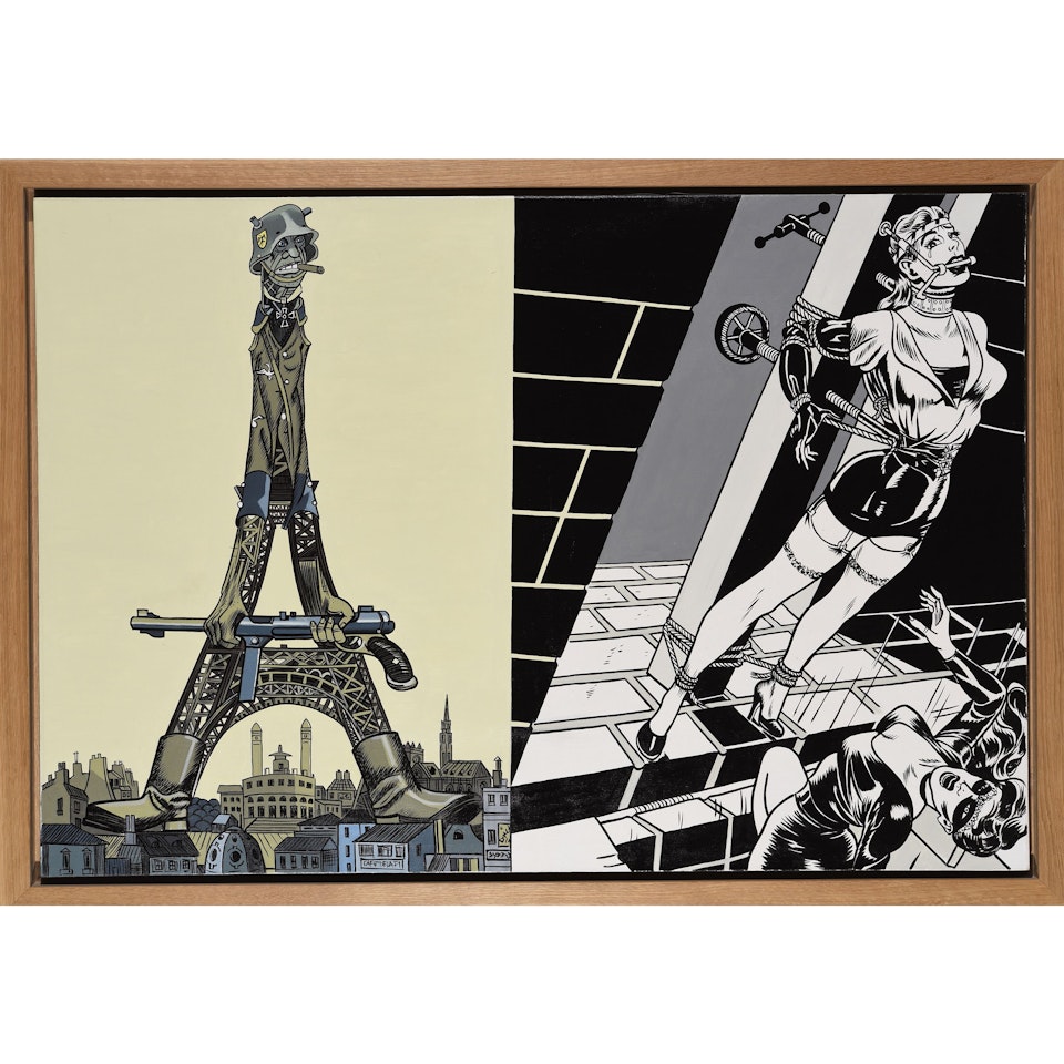 On the roofs of Paris, Gauf; Series: Torture manor, Stanton and Jim bondage (1963-1970) by Erro