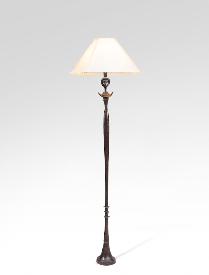 Figure or Tête de femme floor lamp by Alberto Giacometti