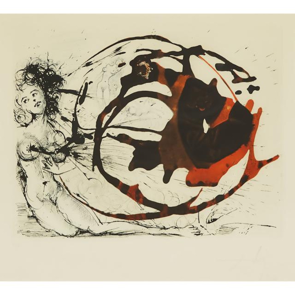 LA VOIE LACTÉE OR MILKY WAY, PLATE 14 FROM THE "MYTHOLOGIE" SUITE; [M.L 129, F. 63-3-F] by Salvador Dali