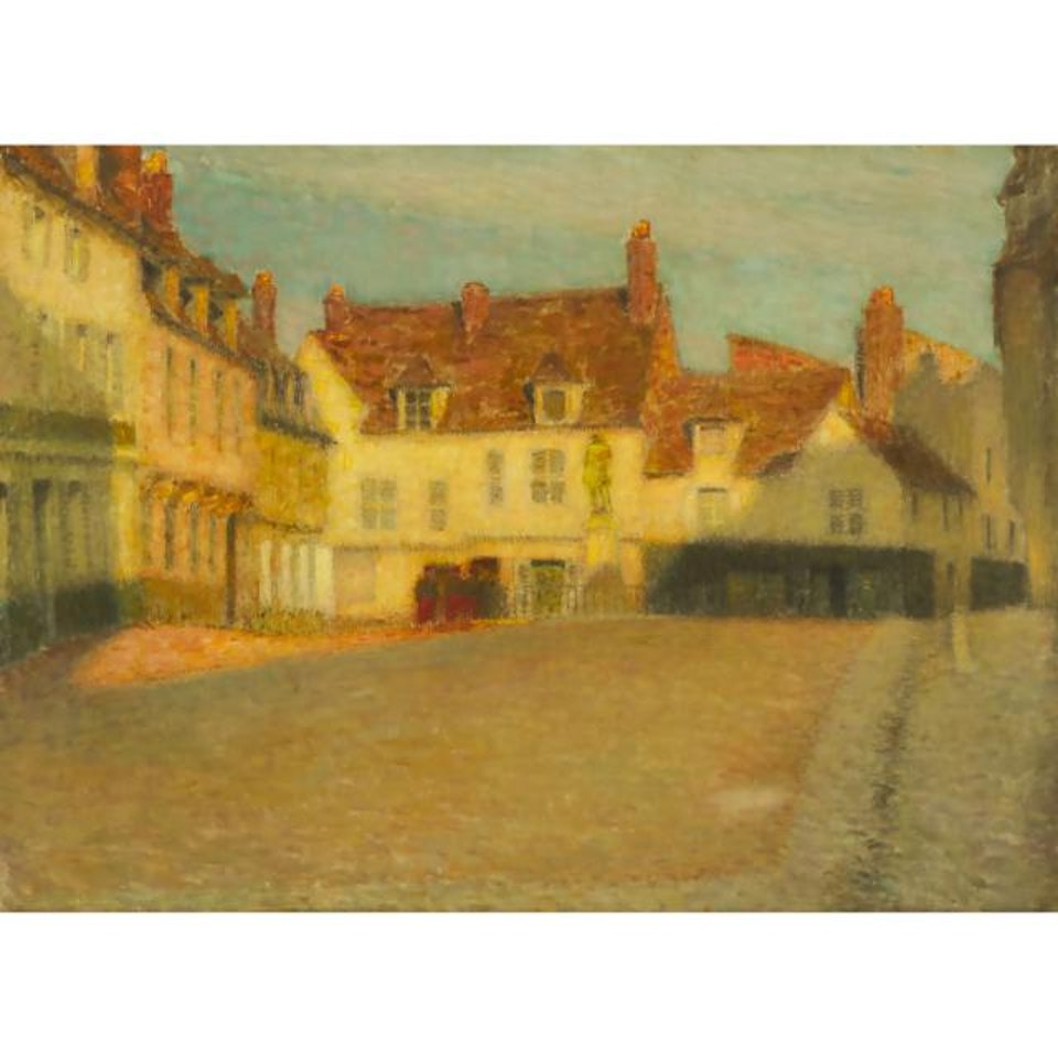 PETITE PLACE AU SOLEIL COUCHANT by Henri Le Sidaner