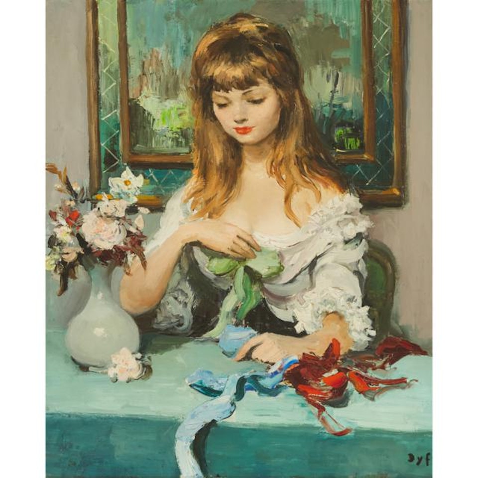 JACQUELINE AU RUBAN by Marcel Dyf