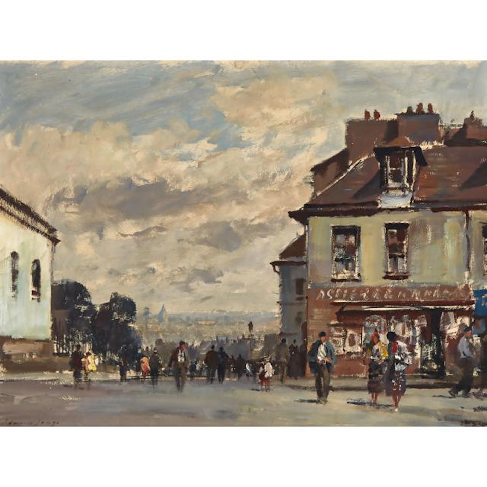 A STREET CORNER - MONTMARTRE by Edward Seago