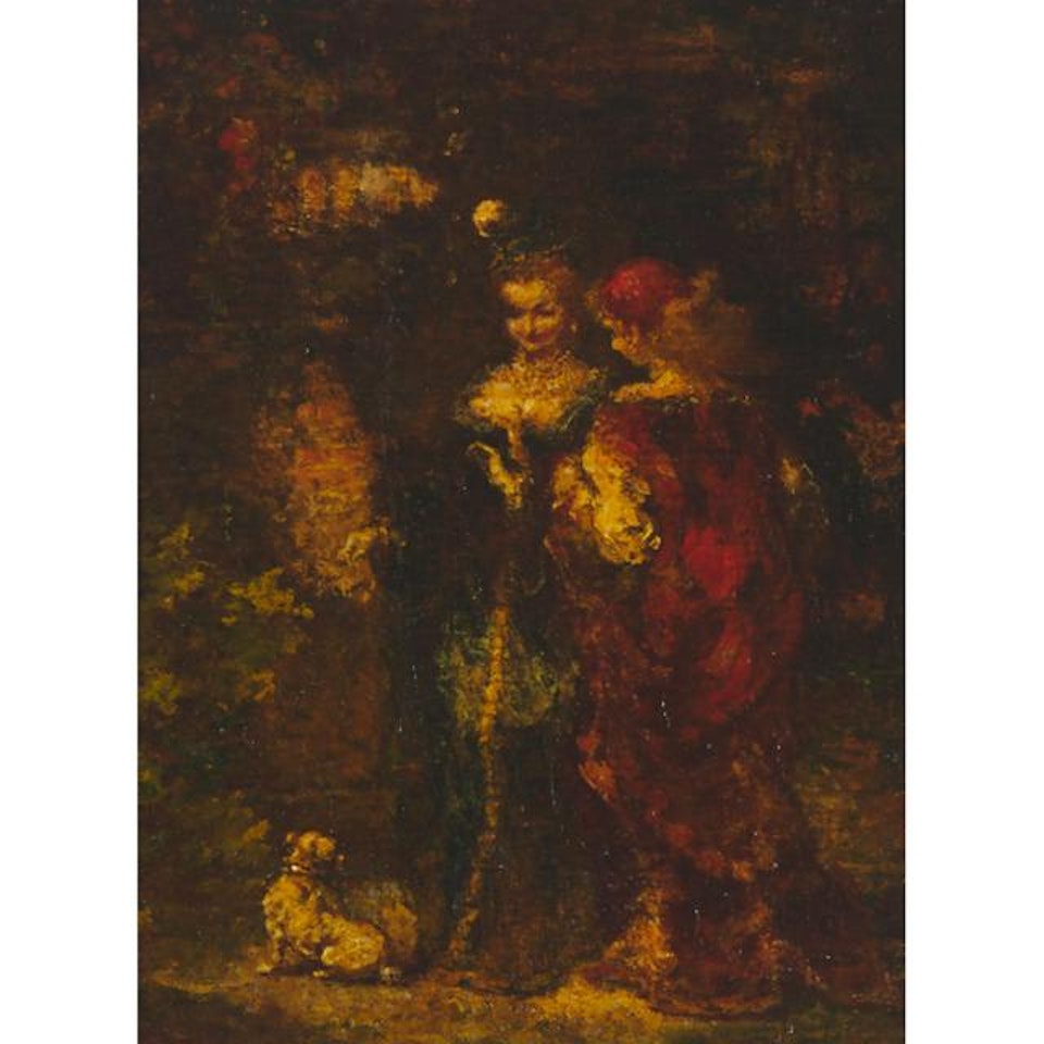 THE PROMENADE by Adolphe Monticelli