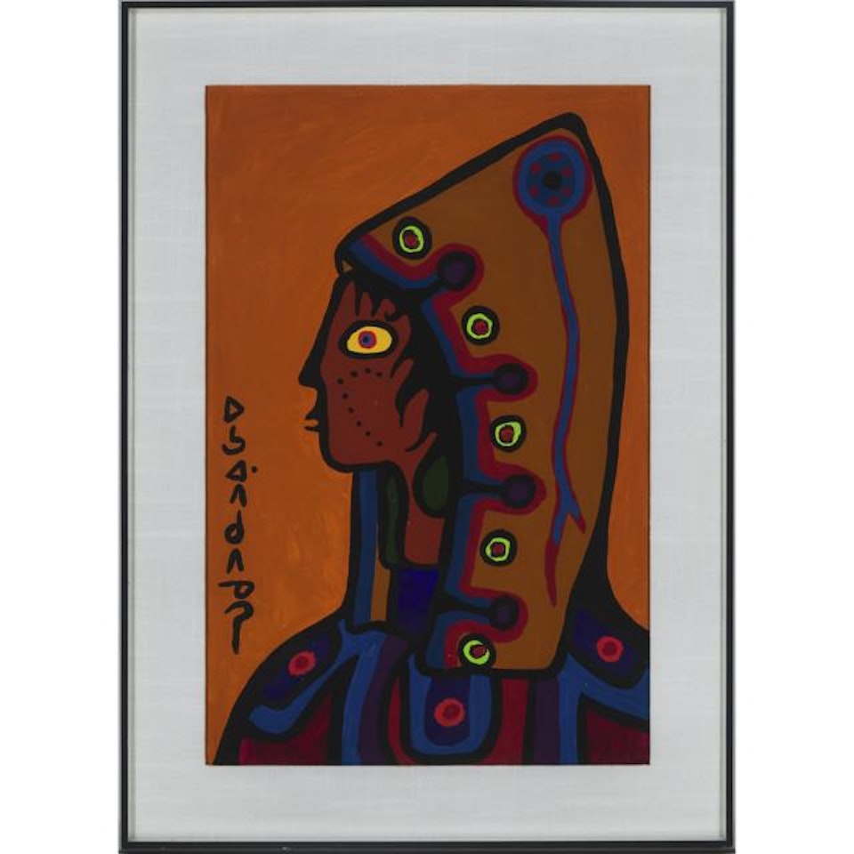 FIRST SON OF THE OJIBWAY LOON TOTEMIC CLAN by Norval Morrisseau