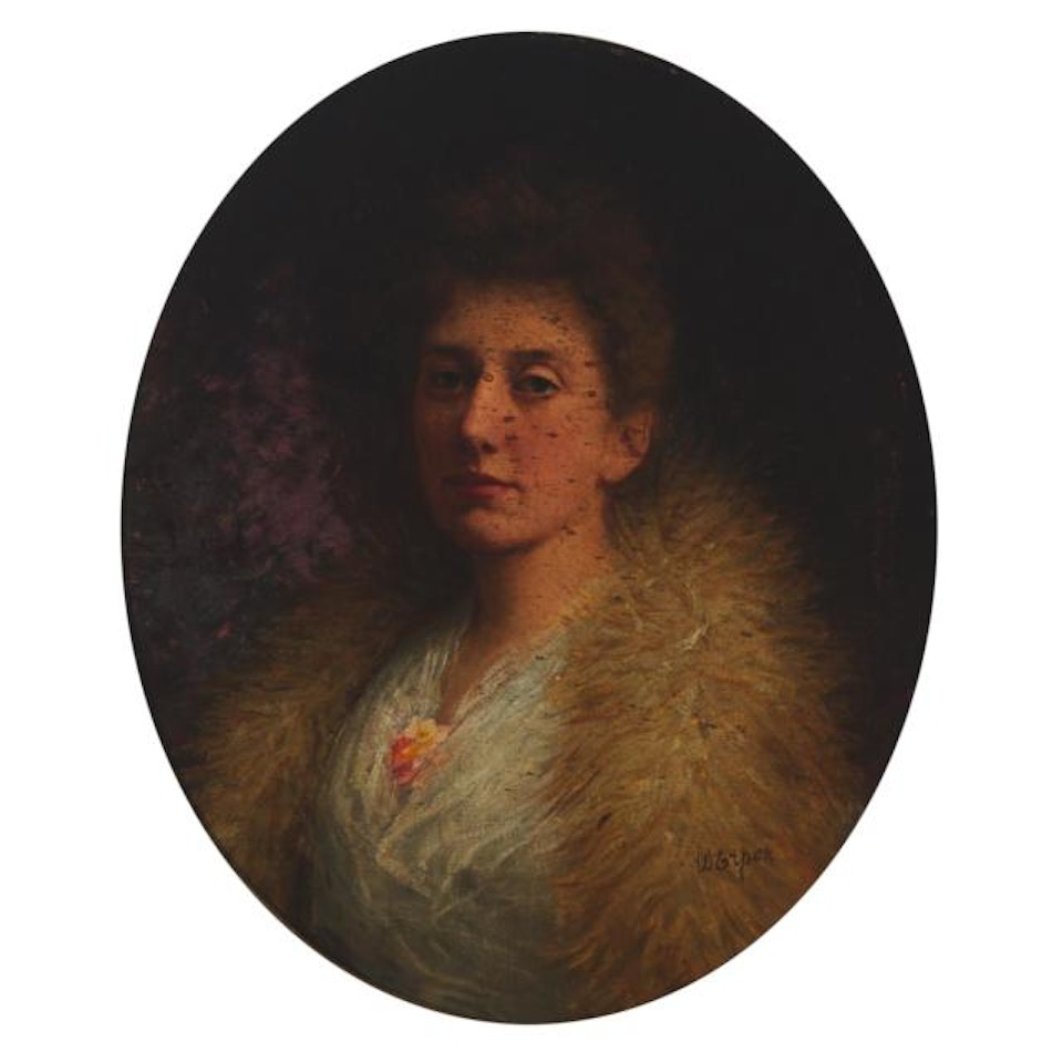 PORTRAIT OF A LADY IN A FUR STOLE by William Orpen