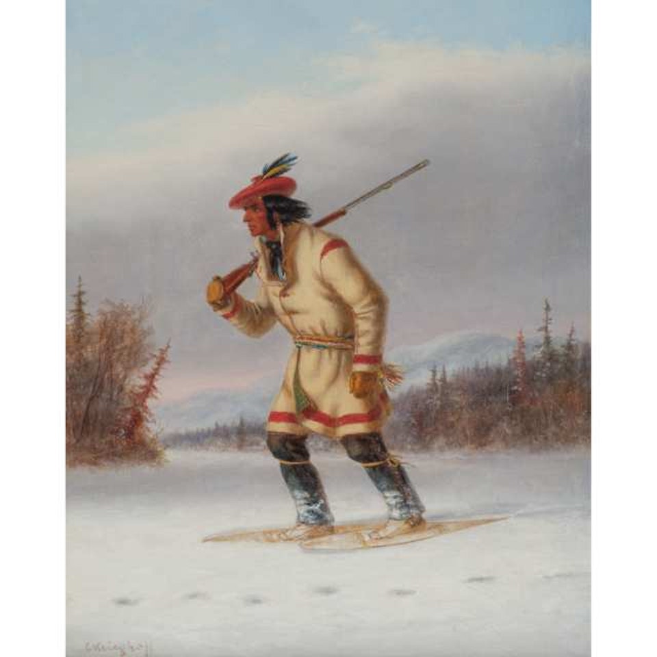 HUNTER ON SNOWSHOES by Cornelius Krieghoff