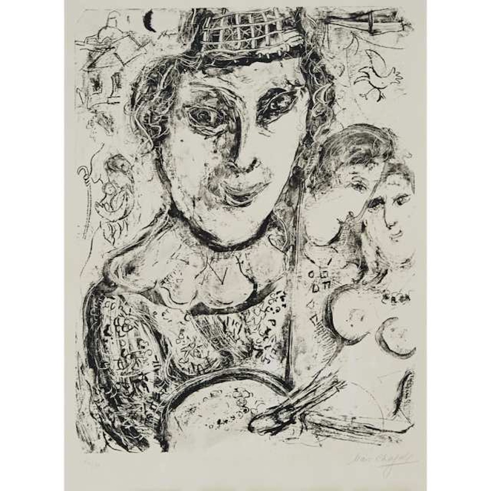 AUTOPORTRAIT AU COUPLE, PARIS, NOVEMBER, 1964 by Marc Chagall