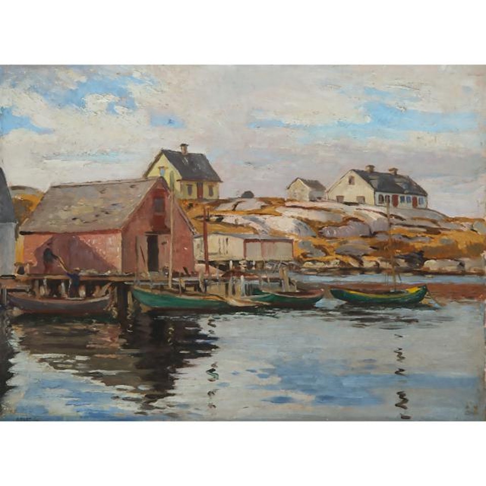 BOATS AT ANCHOR: NOVA SCOTIA by Robert Pilot